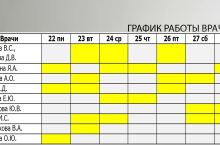 Расписание с 22.06.2026г - 28.06.2026г